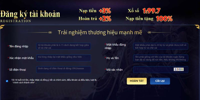 Đăng ký tài khoản QH88 để chơi game Big Small